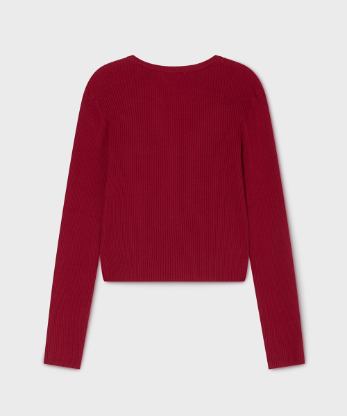 Ribbed пуговица кардиган / whckg2441f