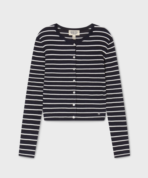 Ribbed пуговица кардиган / whckg2441f
