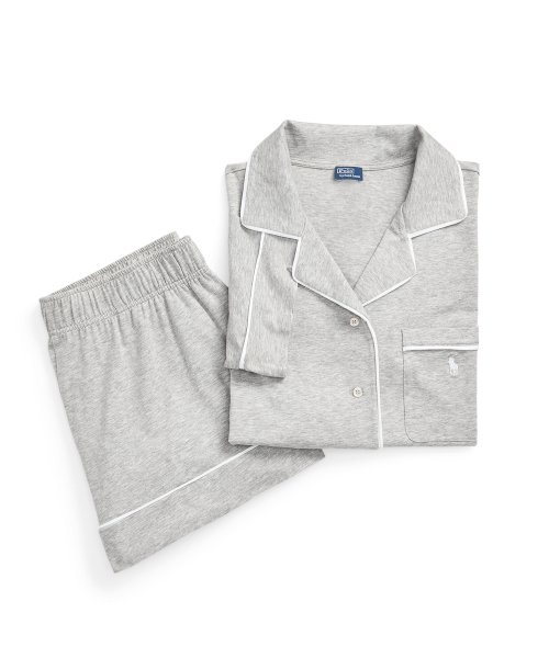 Женская пижама с коротким рукавом (футболка и штаны) Gray 4P8023