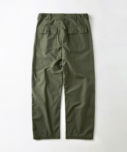 Прямые брюки-фатиг из сатина olive green