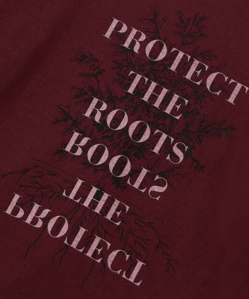 W roots slim layered longsleeve - burgundy