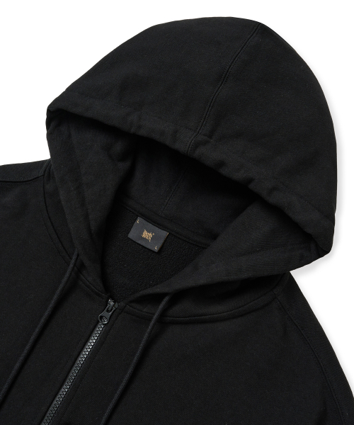 [25fall] tag капюшон zip up - чёрный