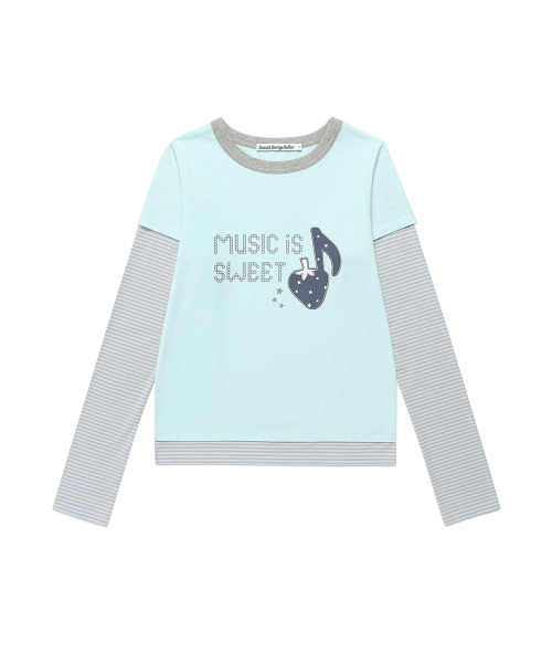 W STRAWBERRY LAYERED LS TEE MINT(CV2FFFT551A)