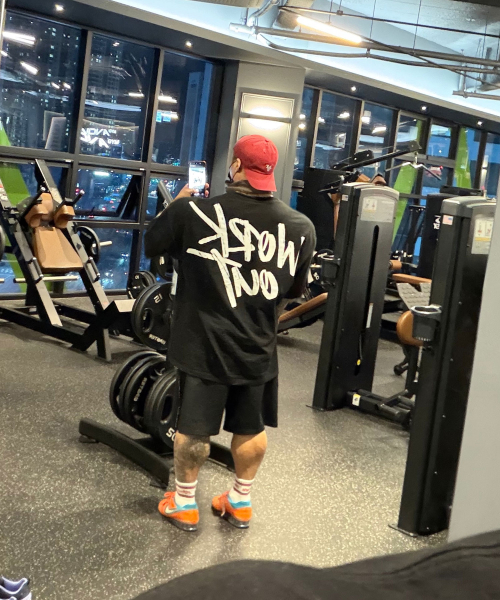 Оверсайз футболка KM08 WORKOUT Black