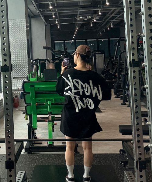 Оверсайз футболка KM08 WORKOUT Black