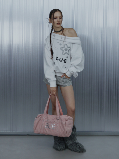 Leo studded duffel bag / розовый