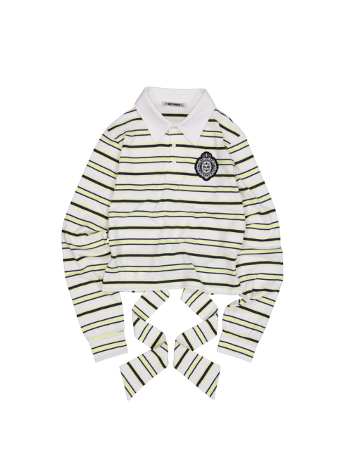 Stripe wappen polo топ / жёлтый
