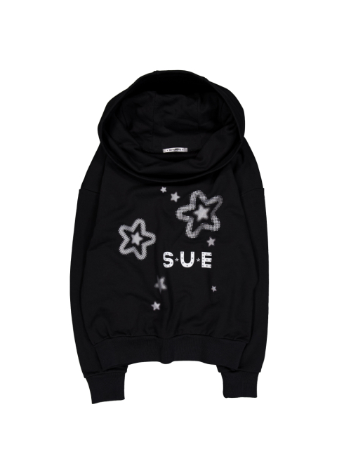 Sue wide худи топ / чёрный