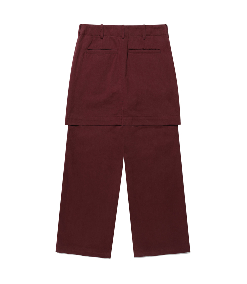Layered юбка chino pants_burgundy(ng2ffupa10a)