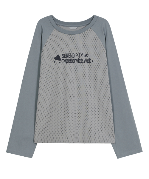 Dotted raglan топ [синий]