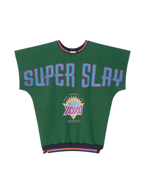 Винтажный super slay cut-off жилет deep зелёный