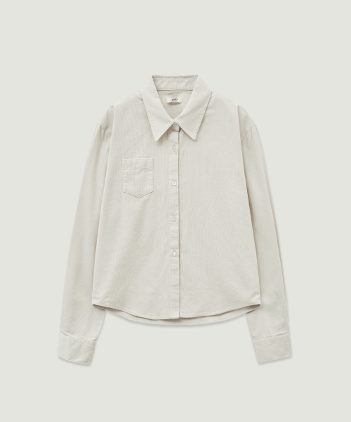Country Washed вельветовая кроп-рубашка Cream