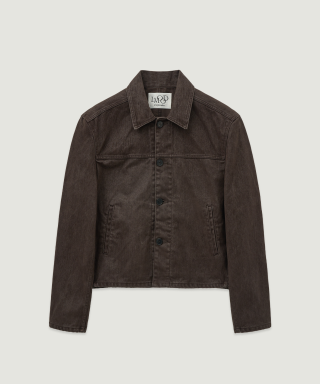 LMOOD エルムード フリーマン コットン トラッカージャケット ベルベッティンブラウン 画像 2