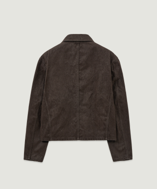 LMOOD エルムード フリーマン コットン トラッカージャケット ベルベッティンブラウン 画像 3