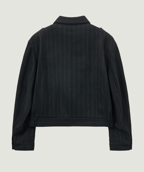 Шерстяной жакет в полоску French Wool Blend Officer