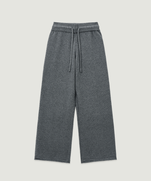 Широкие трикотажные брюки из шерсти и хлопка (2 COLORS)