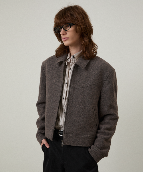 Куртка-тракер Velote Virgin Wool Boucle Mauve Brown