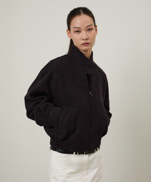 (w) papa virgin шерсть harrington куртка violet чёрный