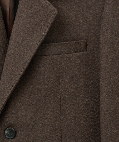 Однобортное пальто Grey Whale, Sepia Brown