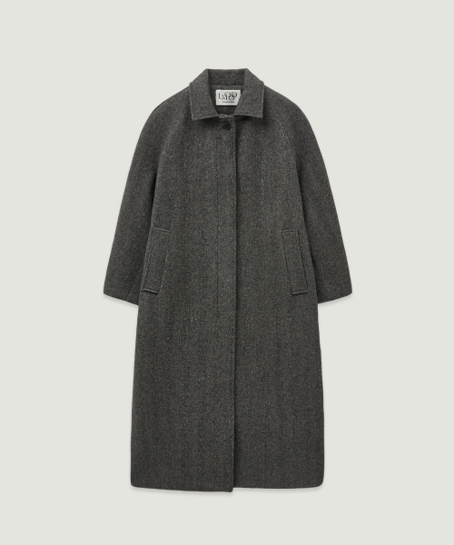 Пальто-балмакан Russo из шерсти Stone Grey