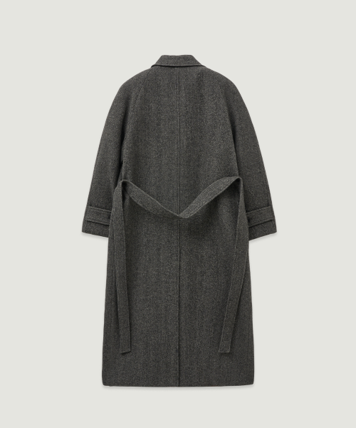 Пальто-балмакан Russo из шерсти Stone Grey