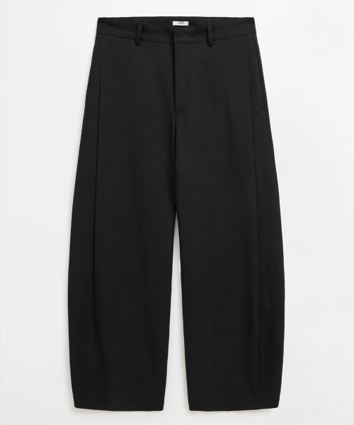 Pot Curved шерстяные широкие слаксы Black