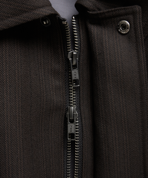 Шерстяной бомбер в полоску Mattio Brown
