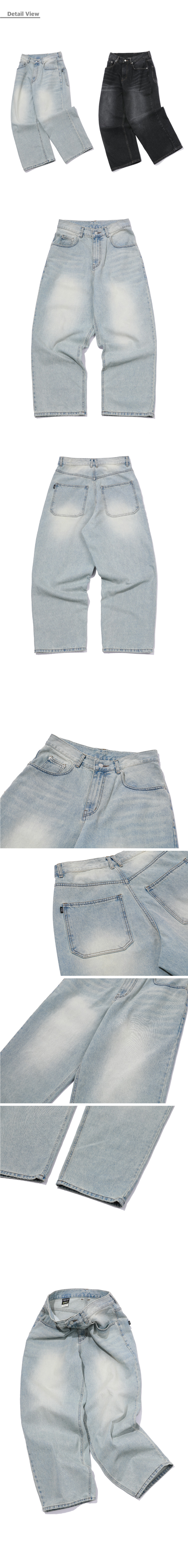 WIDE DENIM PANTS - 3 COLORS BLUE