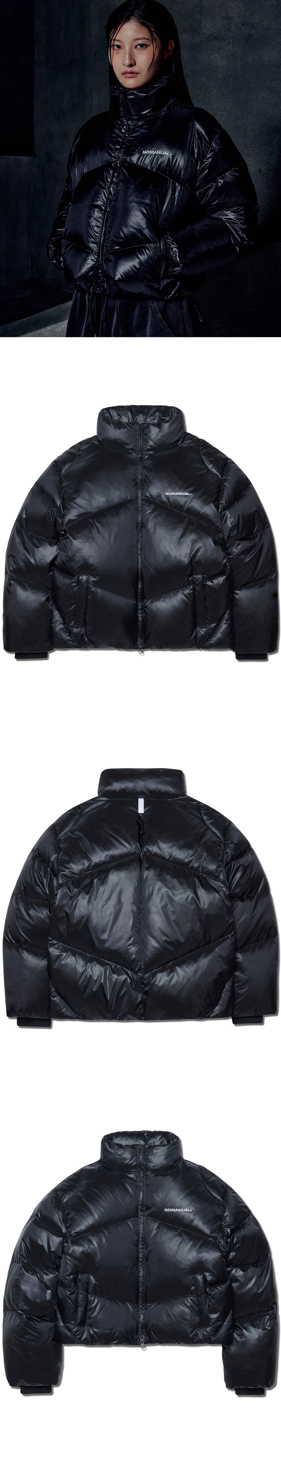 노매뉴얼(NOMANUAL) SKADI DUCK DOWN - GLOSSY BLACK - 사이즈