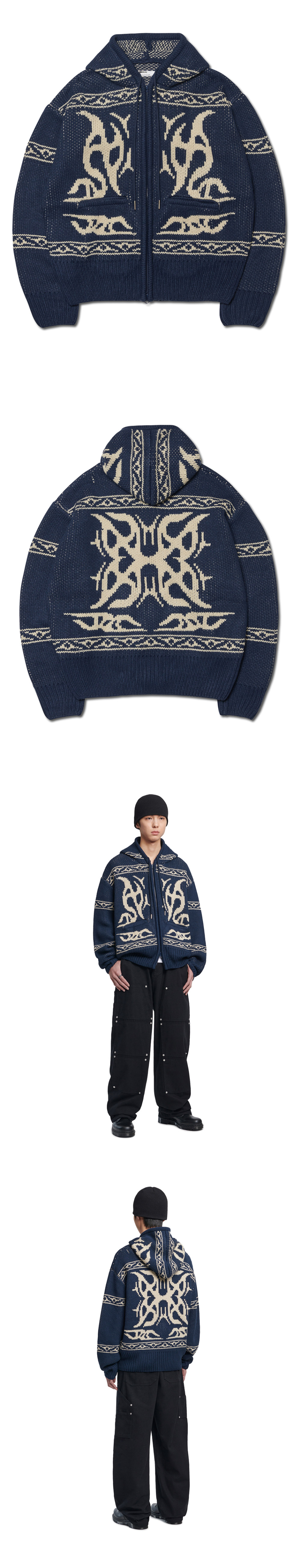 COWICHAN HOODED ZIP-UP - NAVY | ファッション通販サイト NUGU