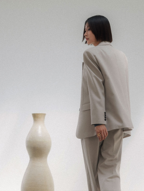 Классический блейзер и брюки со складками (сет)