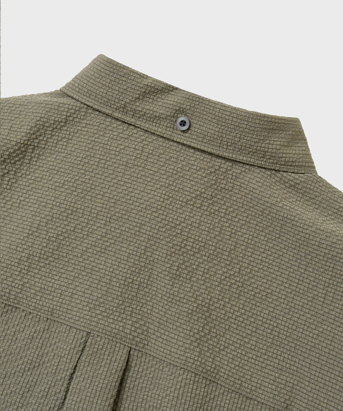 Укороченная рубашка в клетку Air Grid [Ash Khaki]