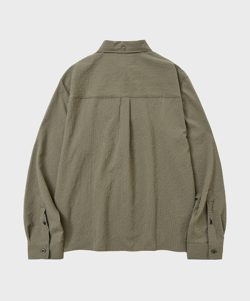 Укороченная рубашка в клетку Air Grid [Ash Khaki]