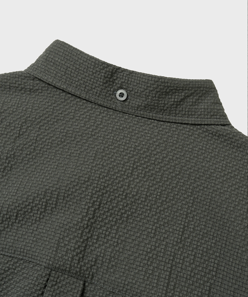 Кроп-рубашка в клетку Air Grid [Charcoal]