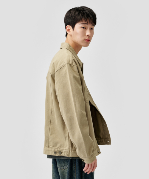 Washed Twill рабочая куртка [Beige]