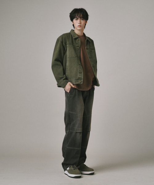 Куртка-рабочая из твила Garment Dyeing [Khaki]