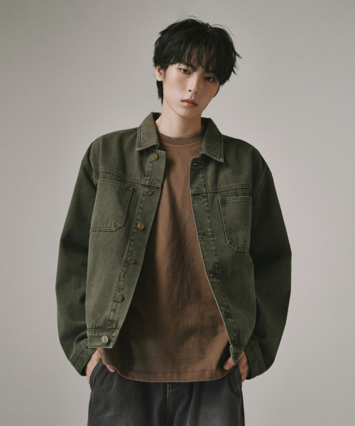 Куртка-рабочая из твила Garment Dyeing [Khaki]