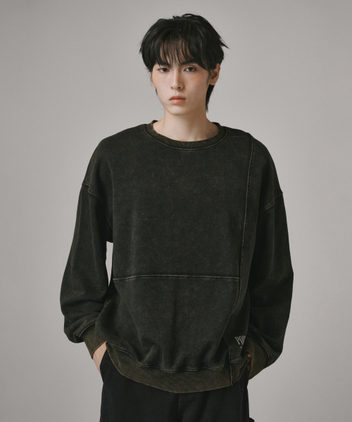 Свитшот Garment Dyeing со швами [Black]
