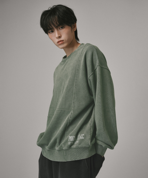 Свитшот Garment Dying со швами (Khaki)