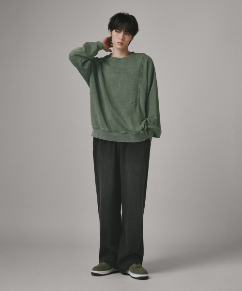 Свитшот Garment Dying со швами (Khaki)