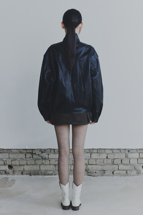 THALIA LEATHER JACKET black