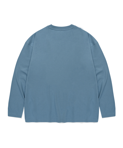 Базовый лонгслив с карманом Dusty Blue