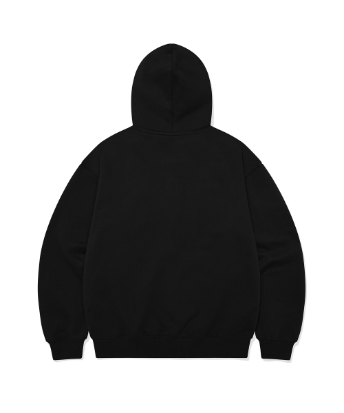 C логотип капюшонна молнии Black