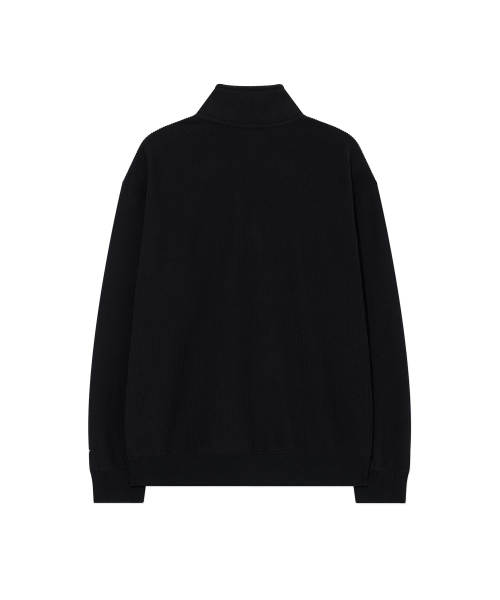 Вельветовая толстовка на молнии с маленьким логотипом C Dark Navy