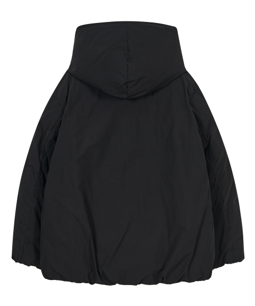 Cotton Hooded Puffer Jacket [Black]
