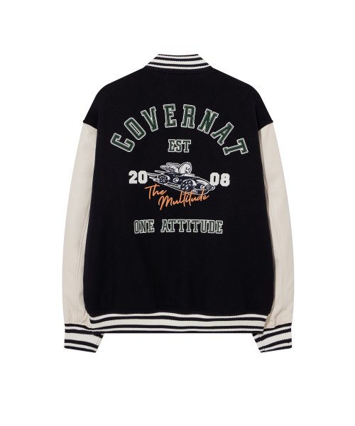 Шерстяной бомбер Letterman Dark Navy