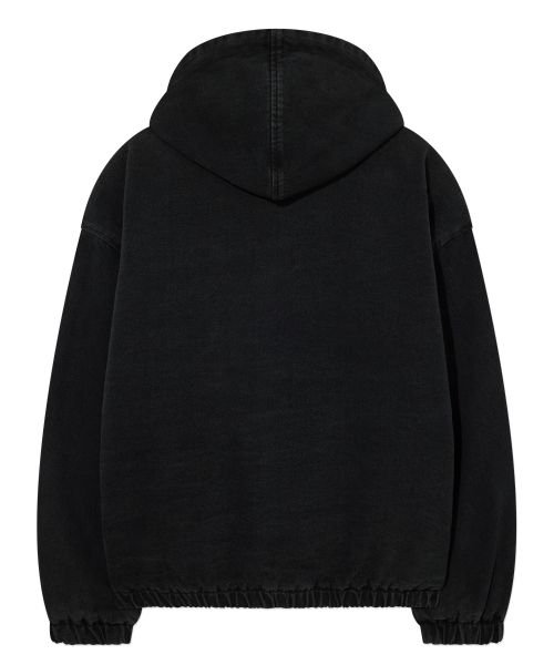деним капюшон куртка Black