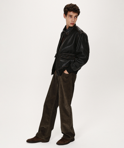 A2 LEATHER JUMPER (BLACK)