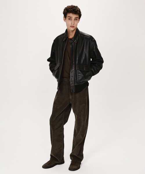 A2 LEATHER JUMPER (BLACK)