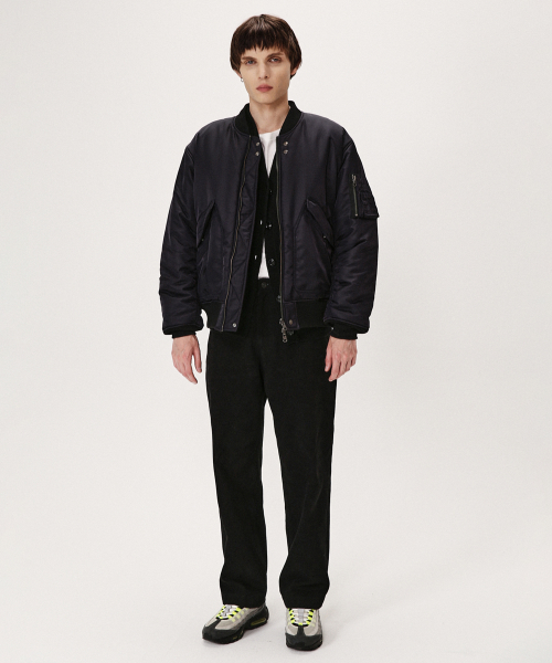 NYLON REVERSIBLE BOMBER JUMPER (PURPLE BLACK)